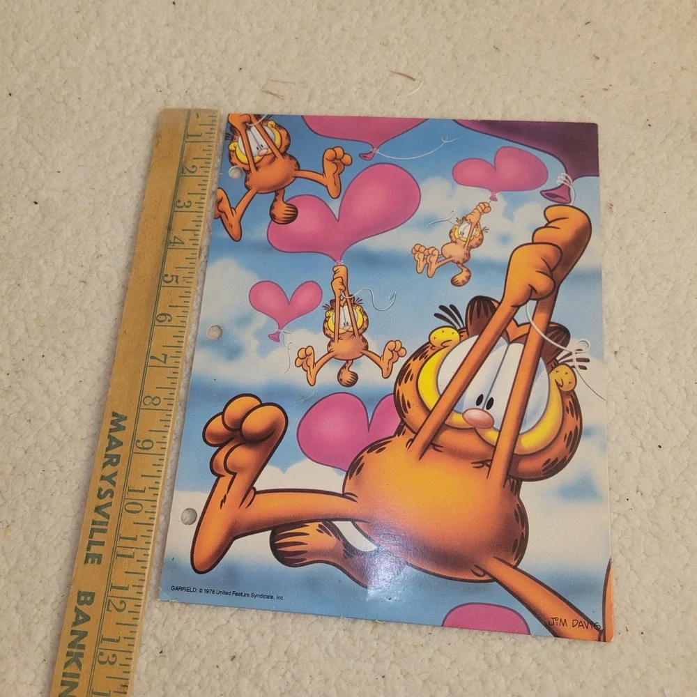 Vintage 1978 Garfield Folder Portfolio Mead‎ 12x9 School Supplies Jim Davis